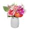 Assorted Mixed Ranunculus Arrangement in White Pot by Ashland&#xAE;, 1pc.